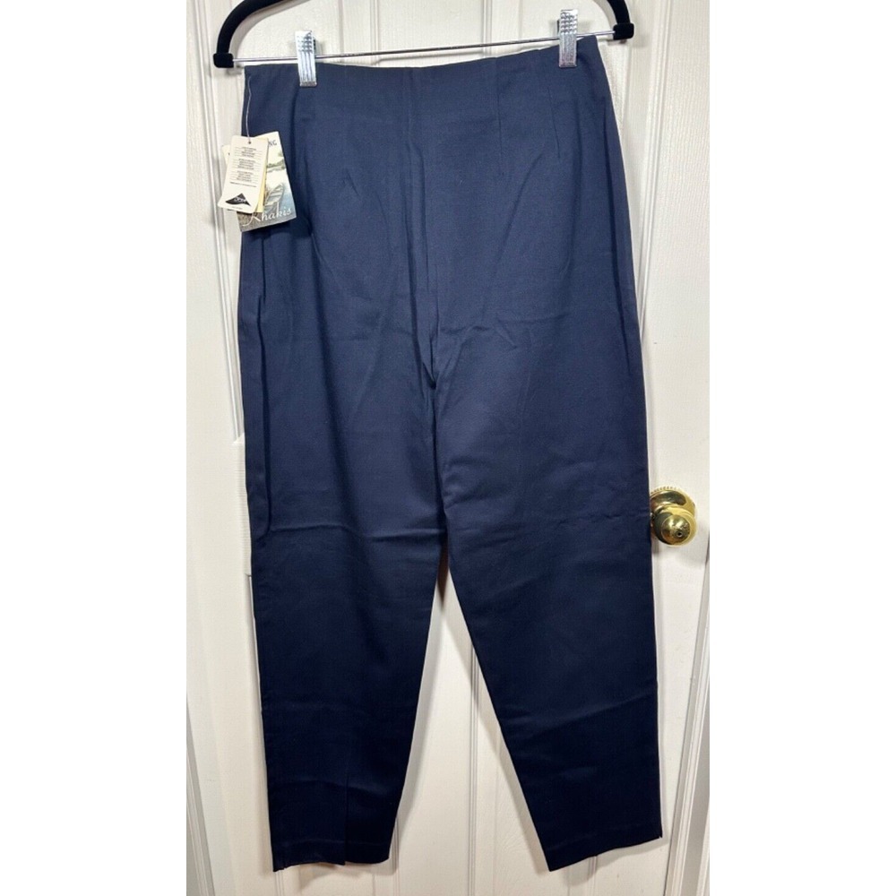 NWT! Women's Marsh Landing Khakis Navy Dress Pants Size 10 Stretch Side Zip
